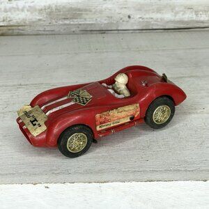 Vintage 1960's Eldon 750-15 Ferrari Slot Car Red 5" Plastic Race Car UNTESTED
